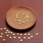 100pcs 18K Gold Plated Brass Flat Disc Spacer Beads for DIY Bracelet, Necklace Jewelry Making (Gold-8mm) - color: Gold-8mm