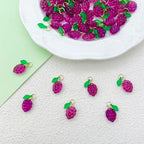 50pcs Glass Pendant Charms - Multicolor Theme Drops for Necklace Craft, Jewelry Making Supplies (Various Styles) - style: Grape