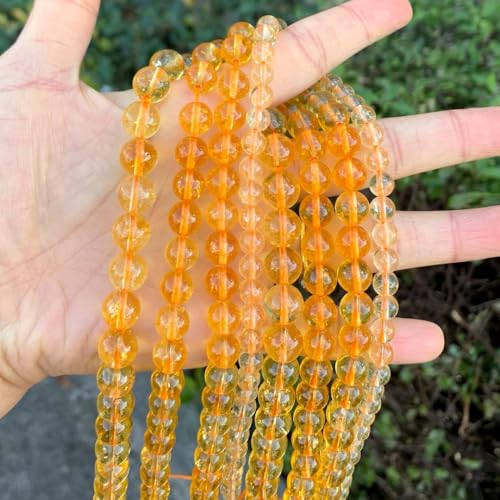180pcs Adabele Natural Citrine Yellow Crystal Healing Gemstone 4mm (0.16 Inch) Small Round Loose Beads Gem Stone Spacer for DIY Craft Jewelry Making GH2-4 - color: Citrine/Yellow Crystal, size: 4mm (180pcs/2 strands)