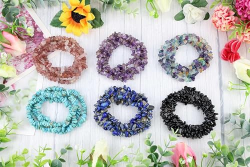 XIANNVXI Amethyst Beads, Natural Chip Stone Beads 400Pcs Crystal Bead 5-8mm Irregular Healing Crystal Loose Rocks for DIY Jewelry Making - color: A-Amethyst