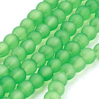 FASHEWELRY 200Pcs Transparent Frosted Glass Bead 4mm Matte Crystal Glass Loose Beads for DIY Jewelry Making (Lime Green) - color: Lime Green