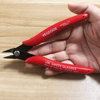 Micro Wire Cutters 10 Pack, YEGEOOE 170 Precision Diagonal Cutting Pliers, 5Inch Mini Wire Flush cutters, Nippers, Shear Cutters, Wire Snips, Small Side Cutters for Electronics Crafts Jewelry, Red - style: 10pack flush wire cutters red