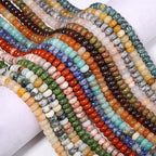 Songxi 5x8mm Natural Blue Amazonite Beads, 75PCS Spacer Round Loose Abacus Beads for Jewelry Making, Gemstone for Bracelet Necklace Earrings, Arts and Crafts - color: Blue Amazonite