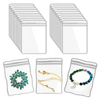 Jewelry Pouch Clear Self Seal Plastic Zipper Bags for Necklace Bracelet Packing Storage Transparent PVC Lock Pouches, Pack of 48 - color: 48 pcs large bags,9*13 cm