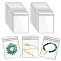 Jewelry Pouch Clear Self Seal Plastic Zipper Bags for Necklace Bracelet Packing Storage Transparent PVC Lock Pouches, Pack of 48 - color: 48 pcs large bags,9*13 cm