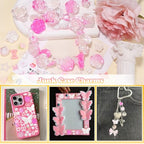 Cynailli 350 Pcs Junk Case Charms 3D Resin ABS Rose Flower Bows Butterfly Charm with Bows Moon Heart Pearls Fun Beads Flatback Resin Charms for Craft DIY-S2 - color: color-S2