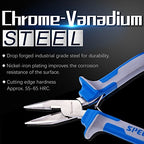 SPEEDWOX Long Nose Pliers Wire Cutters 5 Inches Micro Side Cutting with Spring Fine Pliers Precision Small Jewelry Making Tool Serrated Jaws Professional Handle Craft Chrome Vanadium Steel - style: 5" Long Nose Plier