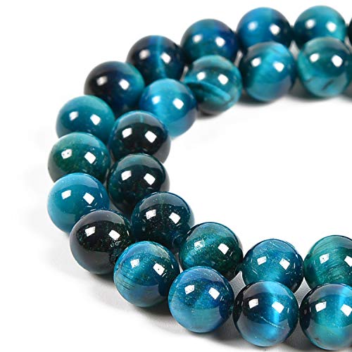 45pcs 8mm Natural Aquamarine Tiger's Eye Gemstone Round Spacer Loose Stone Beads for Jewelry Making 15.5" 1 Strand (Aquamarine Tiger's Eye, 8mm 45Beads) - color: Aquamarine Tiger's Eye, size: 8mm 45beads
