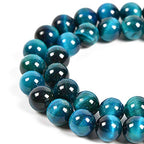 36pcs 10mm Natural Aquamarine Tiger's Eye Gemstone Round Spacer Loose Stone Beads for Jewelry Making 15.5" 1 Strand (Aquamarine Tiger's Eye, 10mm 36Beads) - color: Aquamarine Tiger's Eye, size: 10mm 36Beads