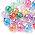 DanLingJewelry 100Pcs 20mm AB Color Transparent Beads Acrylic Round Beads Transparent Round Loose Beads for Jewelry Making - color: 100pcs - Random Color - 20mm Round - Transparent
