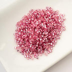 John Bead 25g Cylin Beads Dark Pink Rose Silver Lined 11/0 Glass Cylindrical Seed Beads for Jewelry Bracelets Necklaces Earrings Making Embroidery - color: Dark Pink Rose Silver Lined