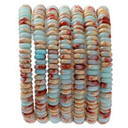 Natural Shoushan Stone Disk Spacer Beads 6x2mm 38cm/str Flat Rondelle Loose Semi Gemstone Caps for Making Bracelets Necklace - color: Shoushan Stone