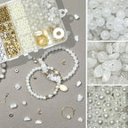 Basigeese Jewelry Making Supplies Kit Natural Stone Beads for Irregular Gemstone Beading with for DIY Craft Bracelet Necklace Earrings for Adults (White Jade) - color: White Jade