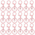 30Pcs Lobster Claw Clasps Keychain for Jewelry Making,Metal Lobster Clasp Swivel Trigger Clips with Swivel Clasps Hook Clips Flat Split Keychain Ring for DIY Craft Jewelry Making(Light Pink) - color: Light Pink