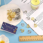 SUNNYCLUE 1 Box 80Pcs Stud Earring Findings with Loop Ear Nuts 40Pcs Real 24K Gold Plated Stainless Steel Stud Earring Blanks 40Pcs Earring Backs Round Earrings Studs Findings for Jewelry Making Kit - color: 20pairs Real 24k Gold Plated & Stainless Steel