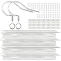 200 PCS/100 Pairs Earring Hooks 925 Sterling Silver Plated Hypoallergenic White Gold Tone Ear Wires Fish Hooks with 100 PCS Silicone Backs and Jump Rings Earring Findings for DIY Jewelry Making - color: White Gold