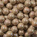 16mm Acrylic Bead 100pcs AB Khaki Color Acrylic Bead Chunk Bubblegum Beads for DIY Crafting Necklace Bracelet Jewelry Making Keychain (Light Coffee) - color: Light coffee