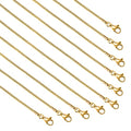 10 Pack Stainless Steel Necklace Chain, Dainty Gold Plated Box Chain Thin Chain for Women Necklace DIY Jewelry Making Supplies (16 Inches) - color: Gold Box, size: 16 Inch