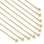 UMAOKANG 10 Pack Stainless Steel Necklace Chain, Dainty Gold Plated Box Chain Thin Chain for Women Necklace DIY Jewelry Making Supplies (18 Inches) - color: Gold Box, size: 18 Inch