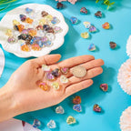 120Pcs Glass Heart Beads Electroplate Love Heart Glass Beads AB Color Plated Sweet Heart Spacer Beads for DIY Valentine Necklace Bracelet Earring Jewelry Making - color: Heart # 2
