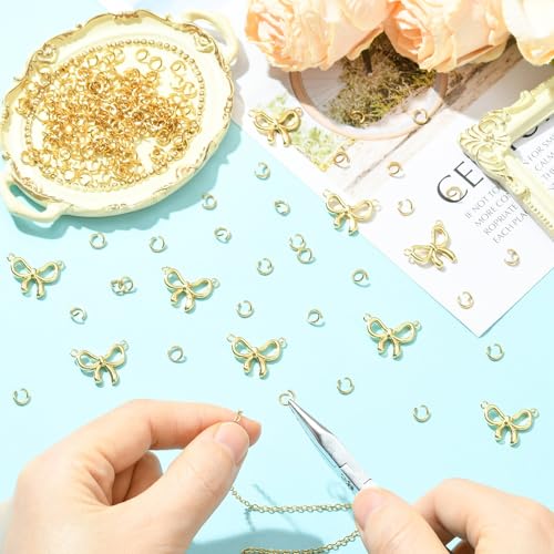 DanLingJewelry 200 pcs 304 Stainless Steel 19 Gauge Open Jump Rings 6mm for Jewelry Making Connectors Jewelry Finding Golden Color - color: 200 pcs - ф6mm δ 1mm - Golden