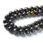 45pcs 8mm Natural Blue Black Lapis Lazuli Jade Beads for Jewelry Making Round Loose Beads DIY Bracelets Necklaces Energy Healing Stone Beads 15"(8mm, Blue Black Lapis Lazuli Jade) - color: Blue Black Lapis Lazuli Jade, size: 8mm