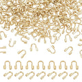 300Pcs Wire Guardian Protectors 0.7mm Hole U Shape Wire Guard Loops Thread Protector for Jewelry Making Findings Earring Necklaces Bracelet DIY Supplies (Gold) - color: gold