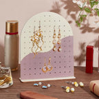 PH PandaHall Wood Earring Display Stands, 106 Holes Earring Holder Organizer Arch-shape Stud Earring Holder 2 Tones Jewelry Rack for Personal Usage Retail Trade Craft Show Exhibition