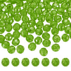 MECCANIXITY 400pcs Czech Faceted Bicone Beads 8mm Glass Spacer Bead Bulk for Jewelry Making & DIY Craft, Grass Green - color: Grass Green