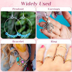 Jeffdad 100 Loop Memory Steel Wire Beading & Jewelry Making Wrapping Stones Necklace & Cable Bracelet (Silver, 100) - size: Silver