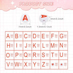 Looconi 1400pcs Red Letter Alphabet Acrylic Beads 7x4mm and Heart Star Beads for Jewelry Making - color: RedLetter