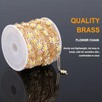 KYUNHOO 5 Meters Daisy Chains for Jewelry Making Flowers Link on Roll Paperclip Chain for Jewelry Craft DIY Supply Findings - color: White Daisy Paperclip
