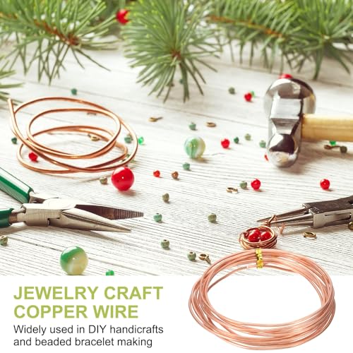 PATIKIL 99.9% Pure Copper Wire for Jewelry Making, 12 Gauge (2mm) Copper Craft Wire 9.8 Feet Beading Jewelry Making Supplies for Crafting Wreath Electroculture Gardening - size: 12 Gauge x 9.8 Feet