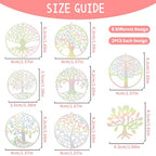 Dazzling Colorful Filigree Charms Hollow Out Multicolor Geometric Filigree Pendants for DIY Jewelry Making Earrings Necklaces Components - color: Tree of Life