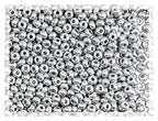 1.76oz (50g) Rocailles Preciosa Seed Beads 10/0, Silver Matte 01700