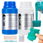 BBDINO Silicone Mold Making Kit, Super Elastic Liquid Silicon for Mold Making, N.W. 21.2 oz, 1:1 by Volume, Jade Green, Ideal for Casting Silicone Molds for Resin/Plaster/Wax/Jewelry etc. - color: 21.2 Oz Jade Green
