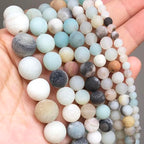 Stone Beads, 45pcs Matte Amazonite, 8mm Round Loose Beads for Jewelry Making, Bracelets, with Bag, String & Card - color: Matte Amazonite Beads, size: 8mm