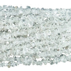 90 Inches Rock Quartz Irregular Shaped Crystal and Healing Tumbled Chip Stone Beads for Jewelry Making - color: Clear-Rock Quartz