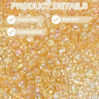 MECCANIXITY 15/0 11/0 8/0 6/0 Glass Seed Beads 1.5mm/2mm/3mm/4mm Loose Seed Beads for Jewelry Earring Bracelet Craft Making, 5888PCS, Gold - color: Gold
