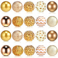 Ferreve 20 Pcs Chunky Bubblegum Beads 20mm Focal Pen Large Rhinestone Pearl Beads for DIY Beadable Pen School Jewelry Making Keychain Craft Making(Gold) - color: Gold