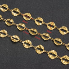2 Meters Baroque Lip Chain for Jewelry Making Stainless Steel Bulk Chain Gold Plated Craft Chain Roll - color: Gold Lip