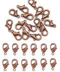 MSCFTFB 300 Pieces Mini Lobster Clasps Metal Lobster Claw Clips Fastener Hooks for Bracelet Necklace Choker Jewelry Making Findings DIY Keychain Bag Phone Dangle Charms (6x12mm,Antique Copper) - color: Copper