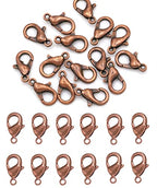 MSCFTFB 300 Pieces Mini Lobster Clasps Metal Lobster Claw Clips Fastener Hooks for Bracelet Necklace Choker Jewelry Making Findings DIY Keychain Bag Phone Dangle Charms (6x12mm,Antique Copper) - color: Copper