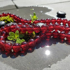 DandS ltd Crackle Lampwork Glass Beads for Jewelry Making, Ruby Red, Vibrant DIY Bracelets, Necklaces, Earrings, Beading Supplies & Craft Kits for Handmade Jewelry, 80pcs 0.39 inch (10mm), #J279-10 - color: Ruby Red