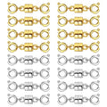 Double Magnetic Necklace Clasps and Closures 14K Gold and Silver Bracelet Extender Jewelry Clasps Converters for DIY Jewelry Making - color: 16Pcs | 8Gold & 8Silver