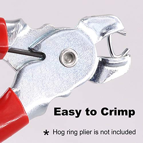 Keadic 1000Pcs 1/2" Hog Rings, Galvanized Hog Rings, Hog Rings for Auto Upholstery, Professional Upholstery Hog Rings, Hog Ring Set for Furniture Fencing Bagging - color: 1000pcs 1/2 Hog Rings