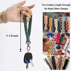 Adult DIY Craft Keychain Making Kit Boho Macrame Keychain Kit Includes Key Rings Precut Macrame Cord Instructions to Make Cute Keychains and Lanyards Kids Crafts Projects Kits Macrame Beginners - color: Macrame Keychain Kits