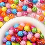 20mm Acrylic Beads 100pcs Ab Rainbow Color Bead Chunky Bubblegum Beads for Jewelry Making Bracelet Necklace Craft Making Supplies(abrainbow) - color: rainbow color