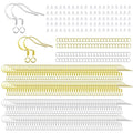 200 PCS 14K Gold Tone and Silver Earring Hooks 925 Sterling Silver Plated Hypoallergenic Ear Wires Fish Hooks with 100 PCS Clear Silicone Earring Backs and 100PCS Jump Rings for DIY Jewelry Making - color: 14K Gold and Silver