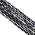 MJDCB 225pcs Small Stone Beads 3mm Blue Sandstone Round Smooth Loose Gemstone Bead for Jewelry Making Bracelets Earrings Necklaces Accessories - color: Blue Sandstone